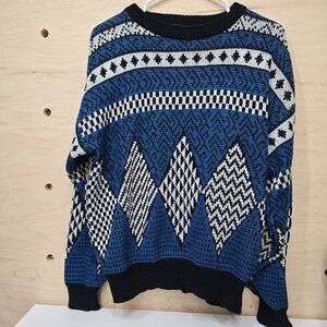 Vintage Saturdays Graphic 80s Style Sweater Size Small